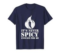 Piment Rouge pour Hot Spicy Lovers Repas et Sauce T-Shirt, Homme, Bleu Marine, 5XL