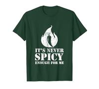 Piment Rouge pour Hot Spicy Lovers Repas et Sauce T-Shirt, Homme, Vert Forêt, XL