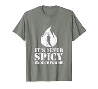 Piment Rouge pour Hot Spicy Lovers Repas et Sauce T-Shirt, Homme, Vert Kaki chiné, S