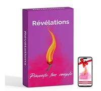 Pimente ton couple - Jeu de Cartes Couple Révélations - Questions & Conversations intimes - Jeu de société Adulte - Appli Mobile Offerte - Idée Cadeau Couple
