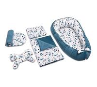 PIMKO 5 pièces Réducteur de Lit 2 côtés bébé VELVET Cocon Baby Nest nourrissons coussin pour lit pour nouveau-né Nid de bébé