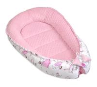 PIMKO Baby Nest - Réducteur de lit pour bébé - Minky ballerine rose