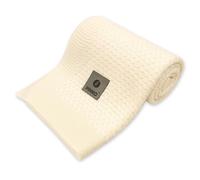 PIMKO Couverture 100 % bambou plaid pour bébé tricotée pour garçons et filles Doudou super doux et confortable 100 x 80 cm Vanilia