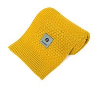 PIMKO Couverture 100% Bambou pour bébé garçon et Fille Idéale pour la Maison - Convient aux Personnes souffrant d'allergies 80 x 100 cm (Moutarde)