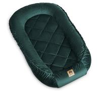 PIMKO Nid douillet multifonctionnel, 2 côtés, pour bébé, anti-allergique, cocon, 60 x 90 cm, velours (vert roi)
