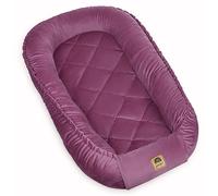 PIMKO Nid douillet multifonctionnel, 2 faces, pour bébé, anti-allergique, cocon, 60 x 90 cm, en peluche douce, vert coucher de soleil