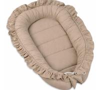 PIMKO Nid pour bébé avec Volants pour bébé réducteur Lit bébé 2 côtés 100% Coton Convient pour la Maison ou comme 55 x 90 cm