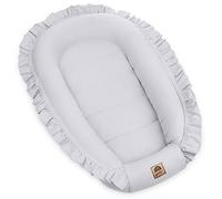 PIMKO Nid pour bébé avec Volants pour bébé réducteur Lit bébé 2 côtés 100% Coton Convient pour la Maison ou comme 55 x 90 cm
