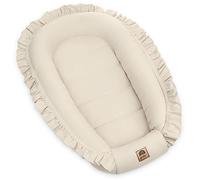 PIMKO Nid pour bébé avec Volants pour bébé réducteur Lit bébé 2 côtés 100% Coton Convient pour la Maison ou comme 55 x 90 cm