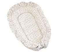 PIMKO Nid pour bébé avec Volants pour bébé réducteur Lit bébé 2 côtés 100% Coton Convient pour la Maison ou comme 55 x 90 cm (Provance)