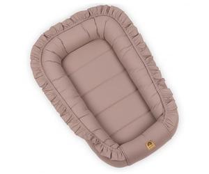 PIMKO Nid pour bébé avec Volants réducteur Lit bébé 2 côtés 100% Coton Convient pour la Maison ou comme 55 x 90 cm - Rose Vintage