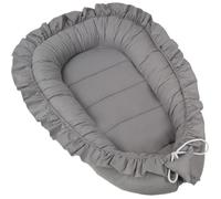 PIMKO réducteur de Lit bébé avec volants bébé Cocon Baby Nest nourrissons coussin 100% coton pour lit pour nouveau-né Nid de bébé