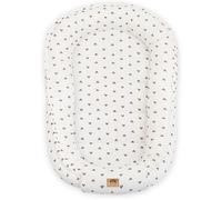 PIMKO - Reducteur de Lit Bébé mousseline Cocon 100% Coton Nid de Bébés Nouveau-né avec Baby Nest - coeurs blancs