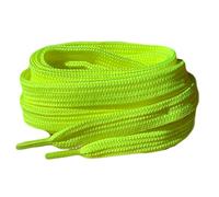 Pimp My Shoes Lacets plats colorés pour tennis, chaussures de skateboard, bottes, Converse, Nike, Puma 120 cm x 10 mm - multicolore - jaune fluo,