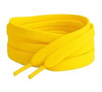 Pimp My Shoes Lacets plats colorés pour tennis, chaussures de skateboard, bottes, Converse, Nike, Puma 120 cm x 10 mm - multicolore - jaune,
