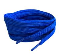 Pimp My Shoes Lacets plats colorés pour tennis, chaussures de skateboard, bottes, Converse, Nike, Puma 120 cm x 10 mm - multicolore - bleu marine,