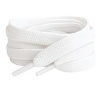 Pimp My Shoes Lacets plats colorés pour tennis, chaussures de skateboard, bottes, Converse, Nike, Puma 120 cm x 10 mm - multicolore - blanc,