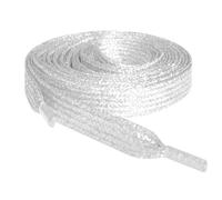 Pimp My Shoes Lacets plats Couleur métallique avec paillettes Largeur 12 mm Longueur 80 cm ou 120 cm - blanc - Paillettes - Blanc,