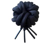 Pimp My Shoes Lacets ronds colorés pour chaussures de sport, baskets, escarpins, 5 mm de large, 120 cm de long, Noir , 120cm / 47" Inches Long