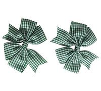 Pimp My Shoes - Lot de 2 pinces à cheveux à nœud motif vichy vert, idéales pour assortir à un uniforme