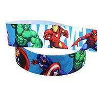 Pimp My Shoes Ruban gros-grain décoratif pour gâteaux d'anniversaire/emballages cadeaux Motif super héros Marvel Avengers 2 m x 22 mm