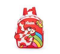 PIMPA - Sac à Dos Officiel Pimpa, Mini Sac à Dos en Néoprène Doux Avec Broderies, Idéal Pour École et Loisirs, Fermeture À Zip, Bretelles Rembourrées et Réglables, Porte-Gourde, 22x28Hx11 cm