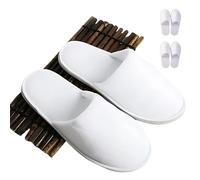 PimPam Factory Chaussons Invités Lot Jetables à Asage Multiple - Lot 2 - Pantoufles Invités - Chausson Invité Lavable Maison Antidérapant Lavable - Qualité Label ITEL