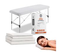 PimPam Factory - Drap Jetable Table Massage - 150x220 cm - (Pack de 10) - Fabriqué en Matériau SMS - Usage Unique Hypoallergénique - Repousse Les Liquides Jetable pour Cliniques Ou Salons De Beauté.