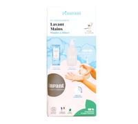PIMPANT Kit Découverte Lavant Mains Fleur de Coton - Recharge en Poudre + Bouteille Rechargeable 250 ml - 99% d'Ingrédients d'Origine Naturelle - Certifié COSMOS Natural - Fabriqué en France