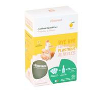 PIMPANT - Pack Dentifrice Citron Rechargeable - Dentifrice en poudre à diluer 4 x 80 ml - Flacon verre + Éco-recharges - Fluor 1450 ppm - Dès 7 ans