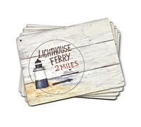 Pimpernel 40,1 x 29,8 cm Panneau MDF avec arrière en liège côtière Signes Sets de Table, Lot de 4, Multicolore