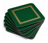 Portmeirion Boîte de 6 dessous de verre Pimpernel Carré Classic Emerald
