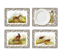 Pimpernel Woodland Lot de 4 Sets de Table avec Dessous en liège avec Motifs inspirés de la Nature, résistants à la Chaleur, faciles à Nettoyer, Parfaits pour Les Repas, Protection des Tables en Bois