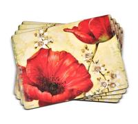 Pimpernel Lot de 4 Sets de Table Collection Poppy de Villeneuve