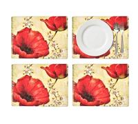 Pimpernel Lot de 4 Sets de Table Collection Poppy de Villeneuve