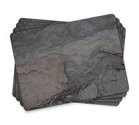 Pimpernel Lot de 4 Sets de Table en MDF avec Dos en liège Motif Ardoise Multicolore 40,1 x 29,8 cm