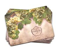 Pimpernel Tuscan Vineyard Collection Lot de 4 sets de table résistants à la chaleur avec dos en liège pour table de salle à manger Multicolore 40 x 29,7 cm