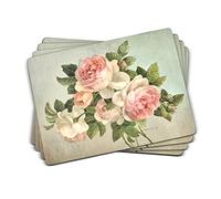 Pimpernel Lot de 4 Sets de Table Roses Antiques