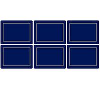 Pimpernel Sets de Table Classic Midnight - Lot de 6 - MDF - 30,5 cm x 23 cm - Dos en liège - Multicolore