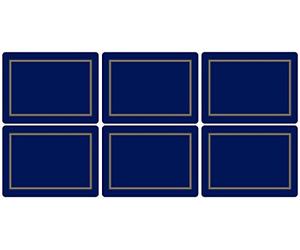 Pimpernel Sets de Table Classic Midnight - Lot de 6 - MDF - 30,5 cm x 23 cm - Dos en liège - Multicolore
