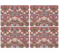 Pimpernel Sets de table Strawberry Thief Rouge Bois Multicolore Petit – Set de 4