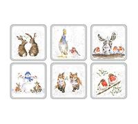 Wrendale Designs - Lot de 6 sous-verres Pimpernel Wrendale Noël