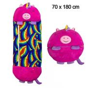 PIMPIMSKY Mignon Sac de Couchage et Oreiller 2 en 1 Happy Nappers pour Enfant 180 x 70 cm Duvet Adapté à Toutes les Saisons Violet