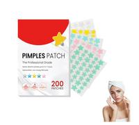 Pimple Patch, Blemish Covering Patch with Tea Tree Oil, Hydrocolloid Spot Patches In 2 Size, 5 Colors 200 Dots Star Pimple Patches for Body Face Blemish Cover Skin Care (1 Box)