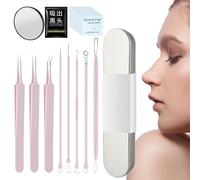 Pimple Popper Tool, Facial Extractor Kit, Blemish Remover, Stainless Steel Precision Tools, Deep Pore Cleaner, Travel-Ready Case Compact Ideal for Women, Men, Teens, and Travelers