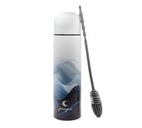 PIMPO Thermos Café Isotherme 500ml avec Tasse - Bouteille Inox Double Paroi Chaud 6h Froid 24h - 100% Étanche Anti-Fuite - Brosse Incluse - Sans BPA - Gourde Café Bureau Trajet