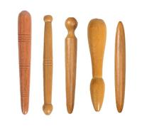 PIMXL 5 Pièces Baton de Massage - Crayons D'acupression en Bois, Traditionnel Outil Détente Voyage À Domicile Masseur Outils, Massage des Points de Pression et Réflexologie Plantaire