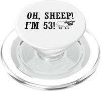 Pin à Mots en Forme d'animal pour 53e Anniversaire Oh Sheep I'm 53 PopSockets PopGrip pour MagSafe