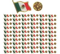 Pin au Mexique, 100pcs Badge de broche de drapeau mexicain agitant le drapeau, revers en alliage pour vêtements veste chapeau sac à dos.