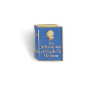 Half Moon Bay The Adventures of Sherlock Holmes Broche en forme de livre en alliage de zinc/émail Bleu roi/doré 3,8 x 3,8 cm, 1.5 x 1.5 Inch, Alliage de zinc/émail, Pas de gemme